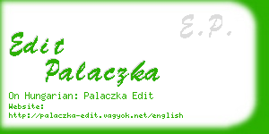 edit palaczka business card
